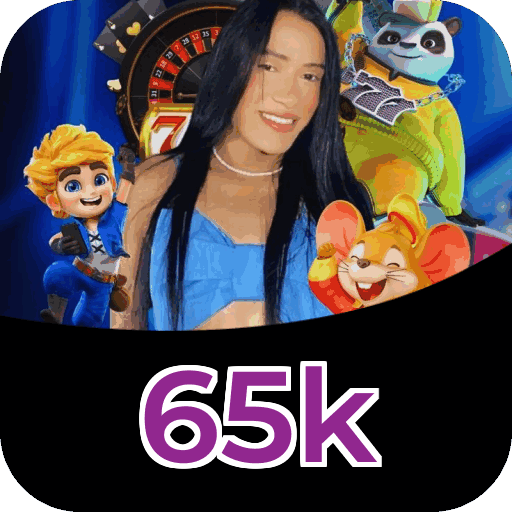 Interface do aplicativo 65k mostrando jogos disponíveis no iOS e Android